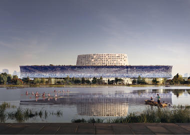 Herzog & de Meuron Releases Conceptual Images of the Grand Canal Museum Complex in Hangzhou, China