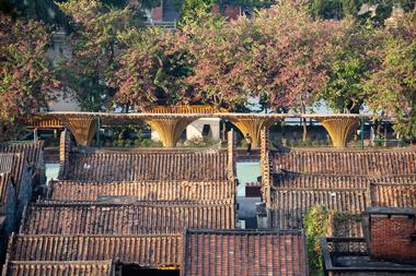 Changqi Stadium Bamboo Corridor / Atelier cnS