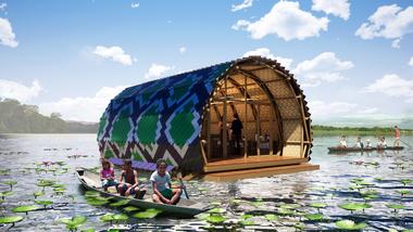 Atelier Marko Brajovic projeta biblioteca flutuante na Floresta Amazônica