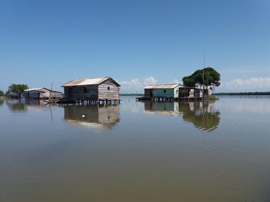 Arquitectura palafítica en la Cienaga Grande del Magdalena