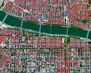 Jardines, parques y bulevares: fotografías satelitales de espacios verdes en centros urbanos