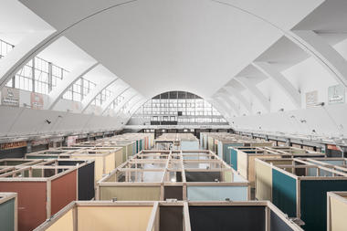 重构圣雷莫室内街市Annonario，彩色隔断的菜市场 / Calvi Ceschia Viganò architetti associati
