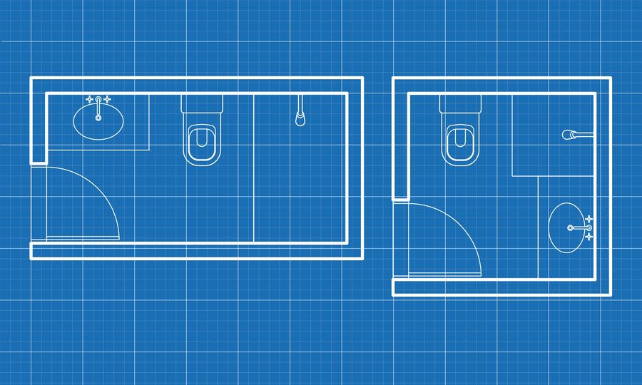 Minimum Dimensions & Layouts Small Bathrooms 由 Robin Brittain ArchDaily