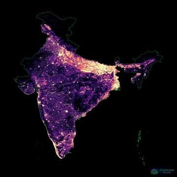 Gallery of Shining Constellations: Maps Show the Population Distribution on Earth  - 3