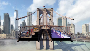 Reimagining Brooklyn Bridge Competition Reveals 6 Finalists, Including a Proposal by BIG