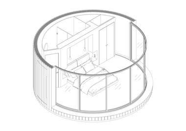 Gallery of Lumicene Designs Minimalist Prefab with Curved Glass to Connect with Nature  - 8