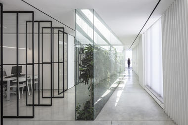 Oficina con patio / Tal Goldsmith Fish Design Studio