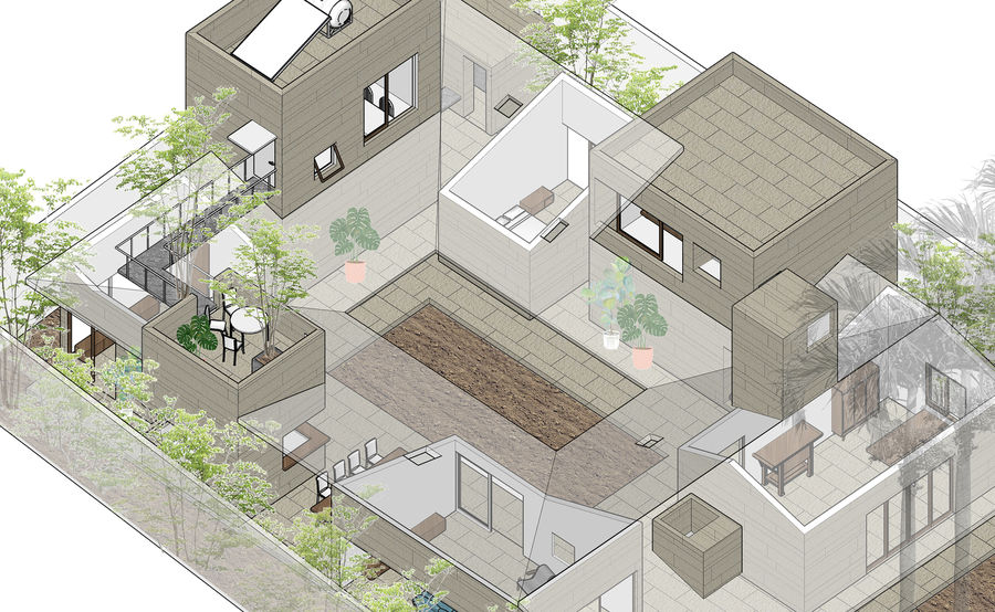 courtyard house by haresh mehta | ArchDaily