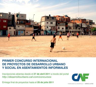 CAF lanza concurso que busca mejorar las condiciones de asentamientos informales