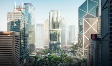 扎哈事务所‘香港恒基兆业地产’方案，‘圆润’形态加入繁华中环