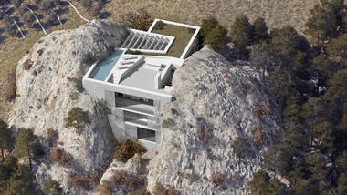 画廊  本周未建成 | 希腊庇护所别墅，印度漂浮阳台  - 57