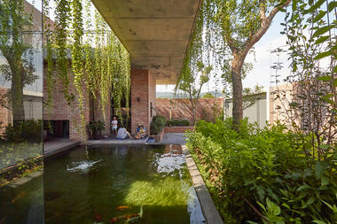 Casa cortina verde / HGAA