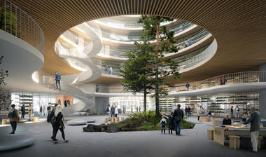 3XN 设计内外自然材料的轻质建筑，赢健康和科学生活创新中心‘Forskaren’竞赛