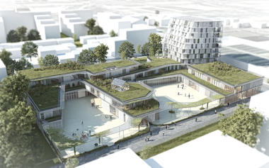1° Lugar - Projeto de Escola Primária e Residência Estudantil / Chartier Dalix Architectes