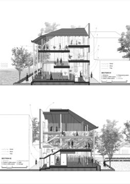 画廊 O2咖啡店 / MW archstudio  - 34
