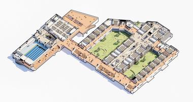 Gallery of The New Bund School of No.2 Secondary School of East China Normal University and Bing Chang Tian New Bund Kindergarten / Atelier Z+, Dplus-Studio  - 37