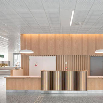 Wood Cladding in St. Erik Eye Hospital from Gustafs