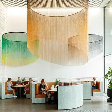 Metal Fabric Ceilings - Waves from Kriskadecor