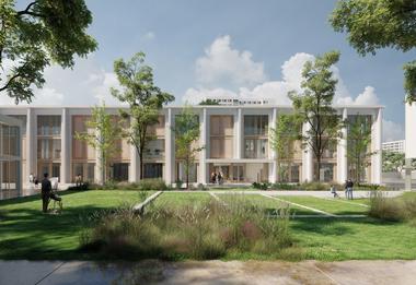 Gallery of COSA Designs Decarbonated Cement and Wood Art School in France  - 1