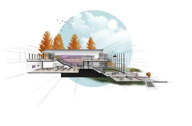 画廊 詹姆斯·麦迪逊大学公爵食堂 / Perkins&Will  - 15