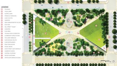 画廊 洛杉矶潘兴广场更新项目竞赛由wHY, James Corner Field Operations, 以及其他两个团队荣获四强  - 14