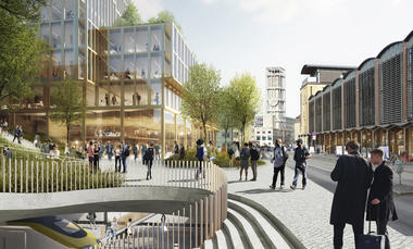 画廊 C.F Møller & MT Højgaard 公布奥胡斯市社区方案，在旧铁轨上打造步行街区  - 2
