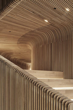 Cóncavo y convexo: Revistiendo interiores con madera curvada