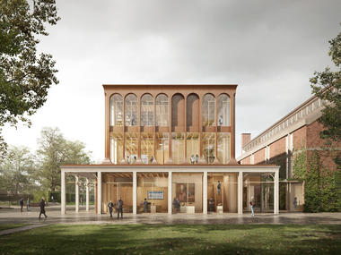 Alison Brooks Designs New Entrance Building for Cambridge College