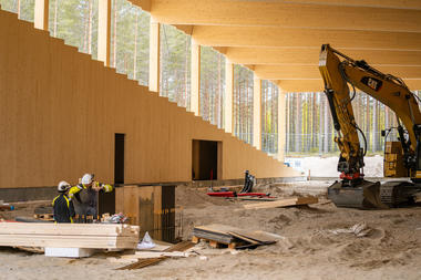 BIG avanza en la construcción de la fábrica de muebles de Vestre