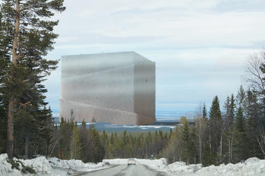 Anders Berensson Architects diseña la estructura de madera más grande del mundo: Un banco para almacenar el mismo material