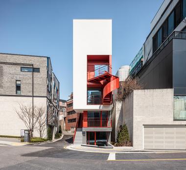 画廊 4x20米狭长建筑，闹市区住宅 Hannam / One O One Architects  - 5