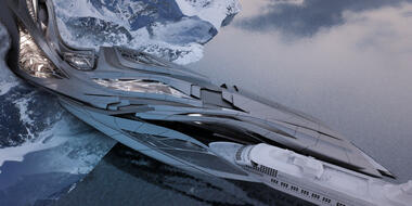 Zaha Hadid's Student Envisions an Antarctic Port For Tourism and Research
