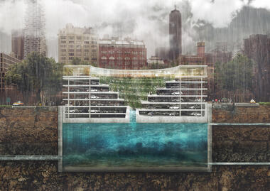 All-In-One Structure Solves Flooding, Parking and the Lack of Green Space in Cities