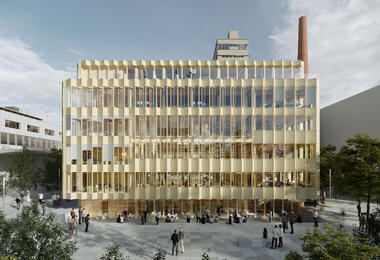 Estudio Herreros para Smart Living Lab en Suiza: una estructura de madera con elementos repetitivos e intercambiables a futuro