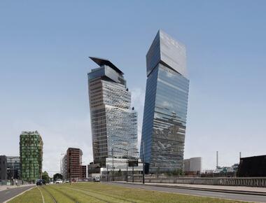 Paul Clemence  Captures Ateliers Jean Nouvel 's Completed Tours Duo in Paris