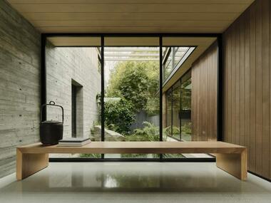 Sliding Doors in Houses with Interior Courtyards