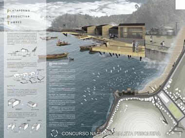 Primer Lugar Caleta Modelo / Víctor Alegría, Javier Moya, Daniel Meza, Félix Salinas 