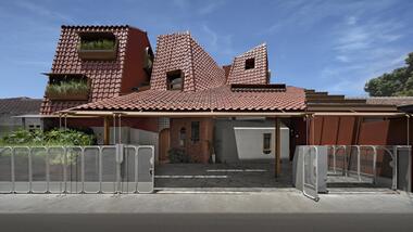 爪哇屋顶+旋转房间，分心的房子 / Ismail Solehudin Architecture
