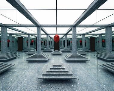 漂浮金字塔，‘回到未来’装置 / AB+AC Architects