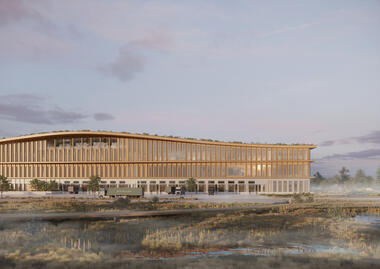 Henning Larsen diseña el centro logístico de madera más grande de Europa en Lelystad, Países Bajos