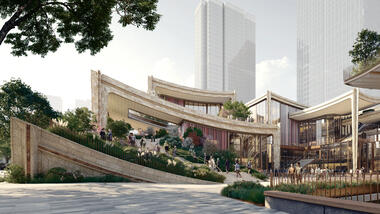 Heatherwick 公布‘中国古城西安新购物区’设计方案，回应传统的建筑立面