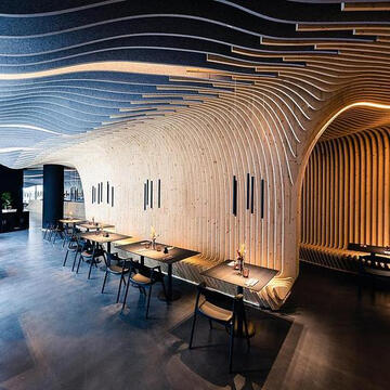 Acoustic Ceiling in Fuji Yama Restaurant from Impact Acoustic