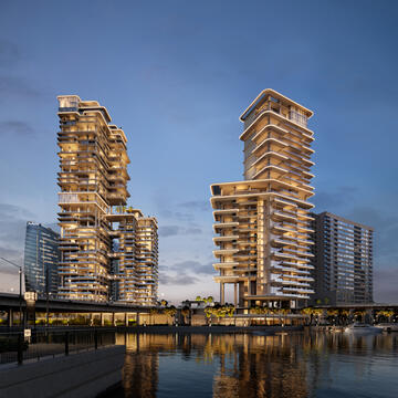Foster + Partners Unveils Pair of Residential Towers in Dubai, UAE