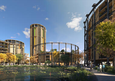 RSHP Transforms 150-Year-Old Victorian Gasholders into a Mixed-Use Residential Hub in London, UK